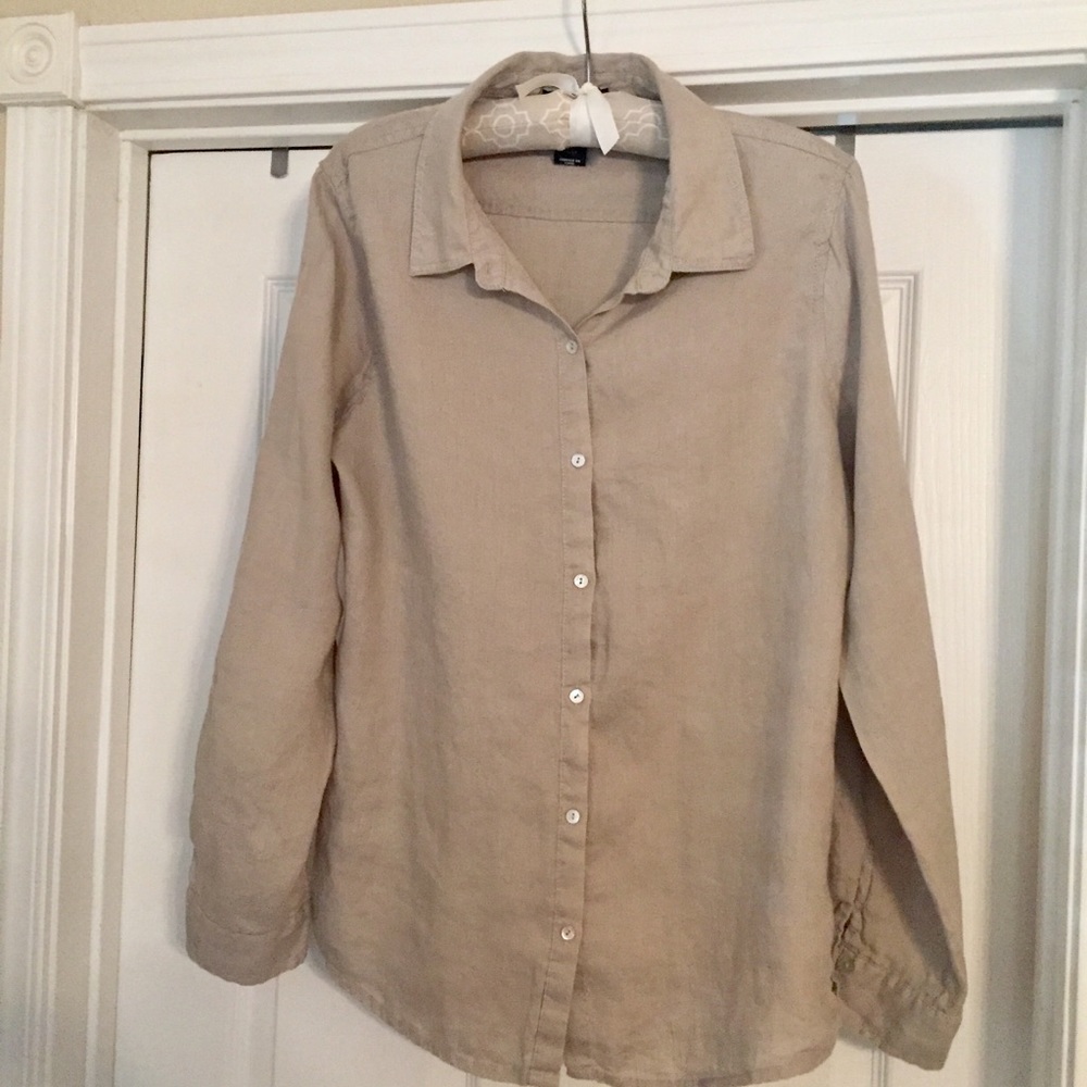 Jones & Co. Linen Blouse.  size L
